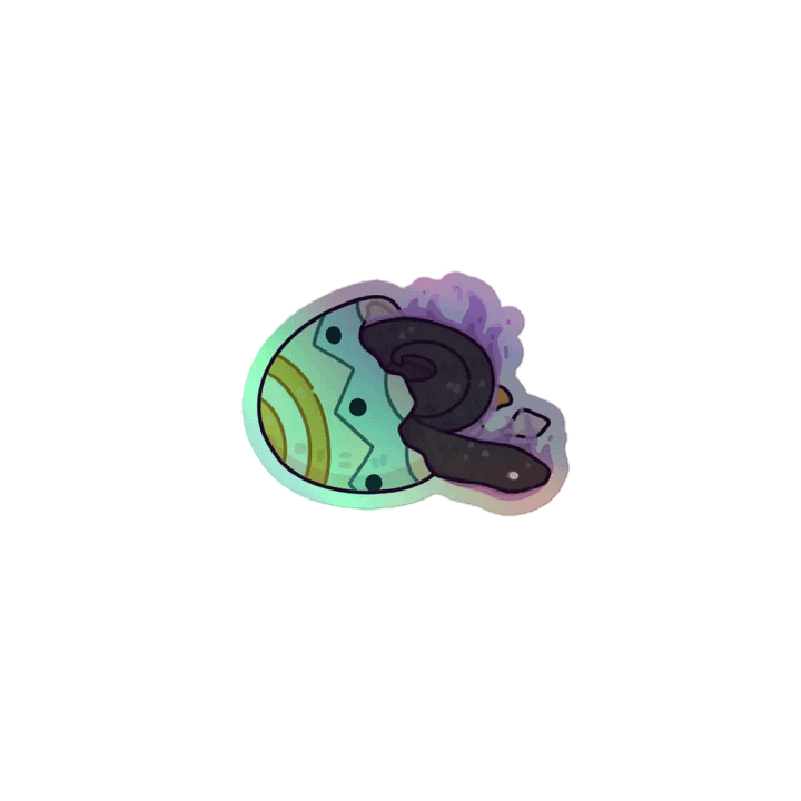 Holo Easter Snake Hatchling Kiss-Cut Sticker product image (1)