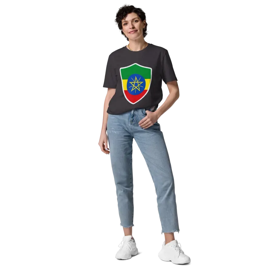 Ethiopian Pride Emblem Organic Tee product image (145)