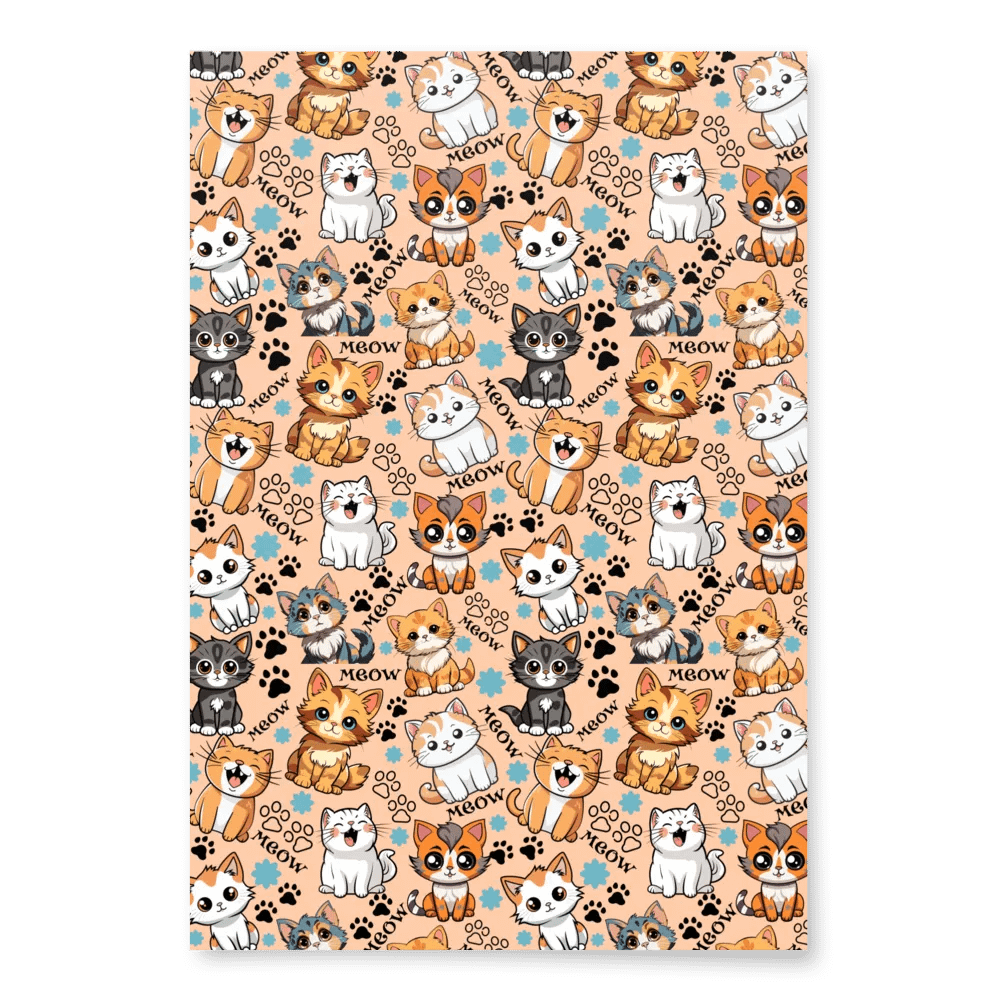 Meow Magic Wrapping Paper - Peach product image (3)