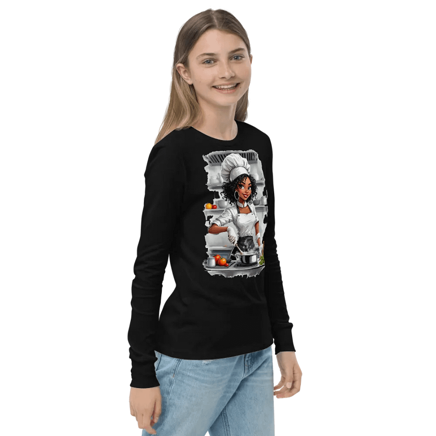 Curly Chef Youth Long Sleeve Tee product image (4)