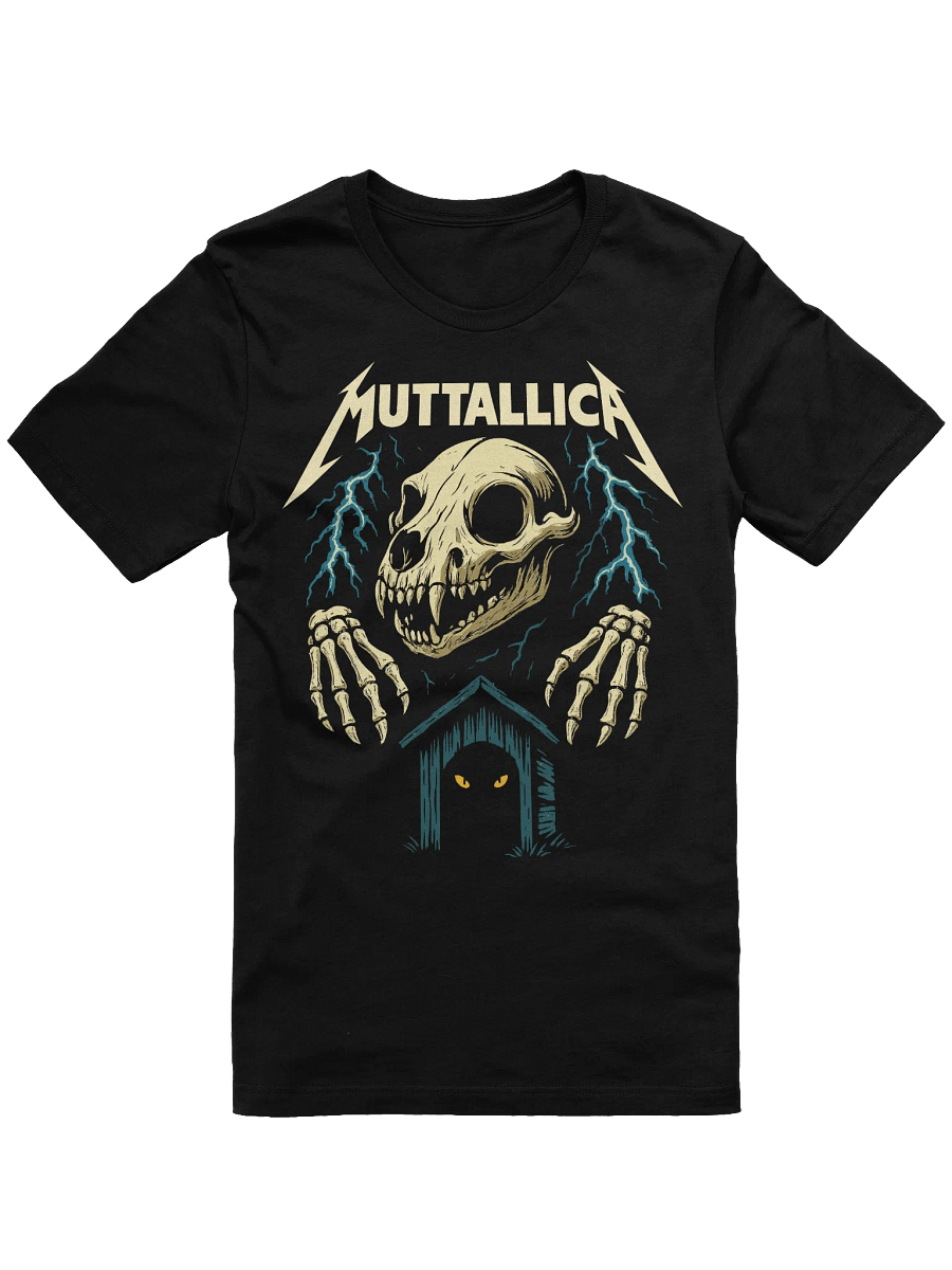 MUTTALLICA Dog Skeleton Shirt – Heavy Metal Parody Tee product image (1)