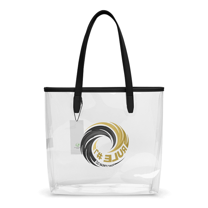 Rule #7 Clear Tote Bag Black and Gold product image (2)