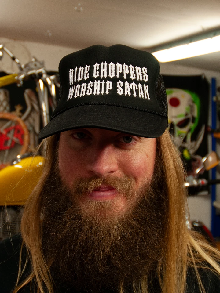 Ride Choppers Worship Satan Trucker Hat product image (1)