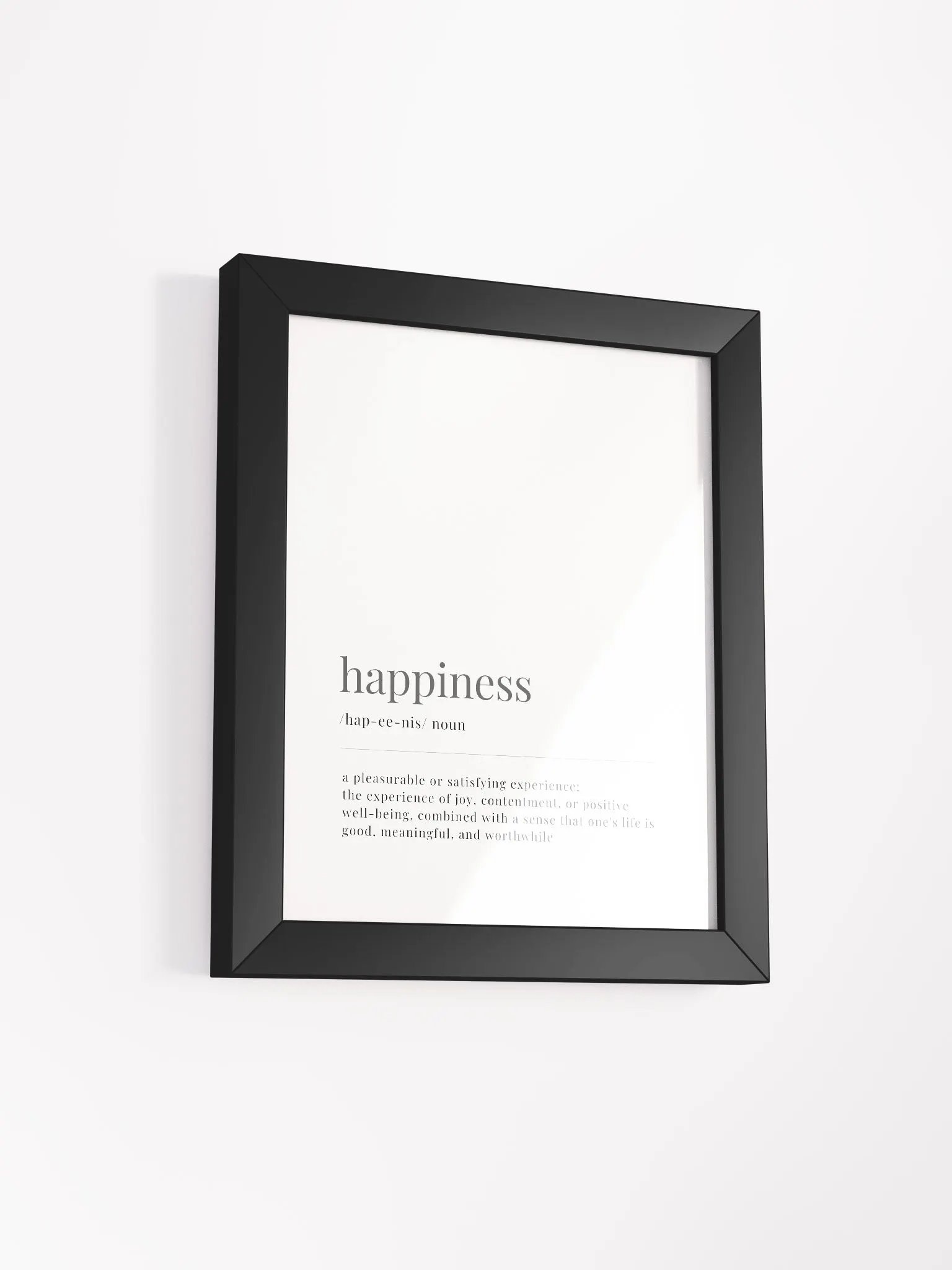 Happiness Definition Framed Print product image (2)