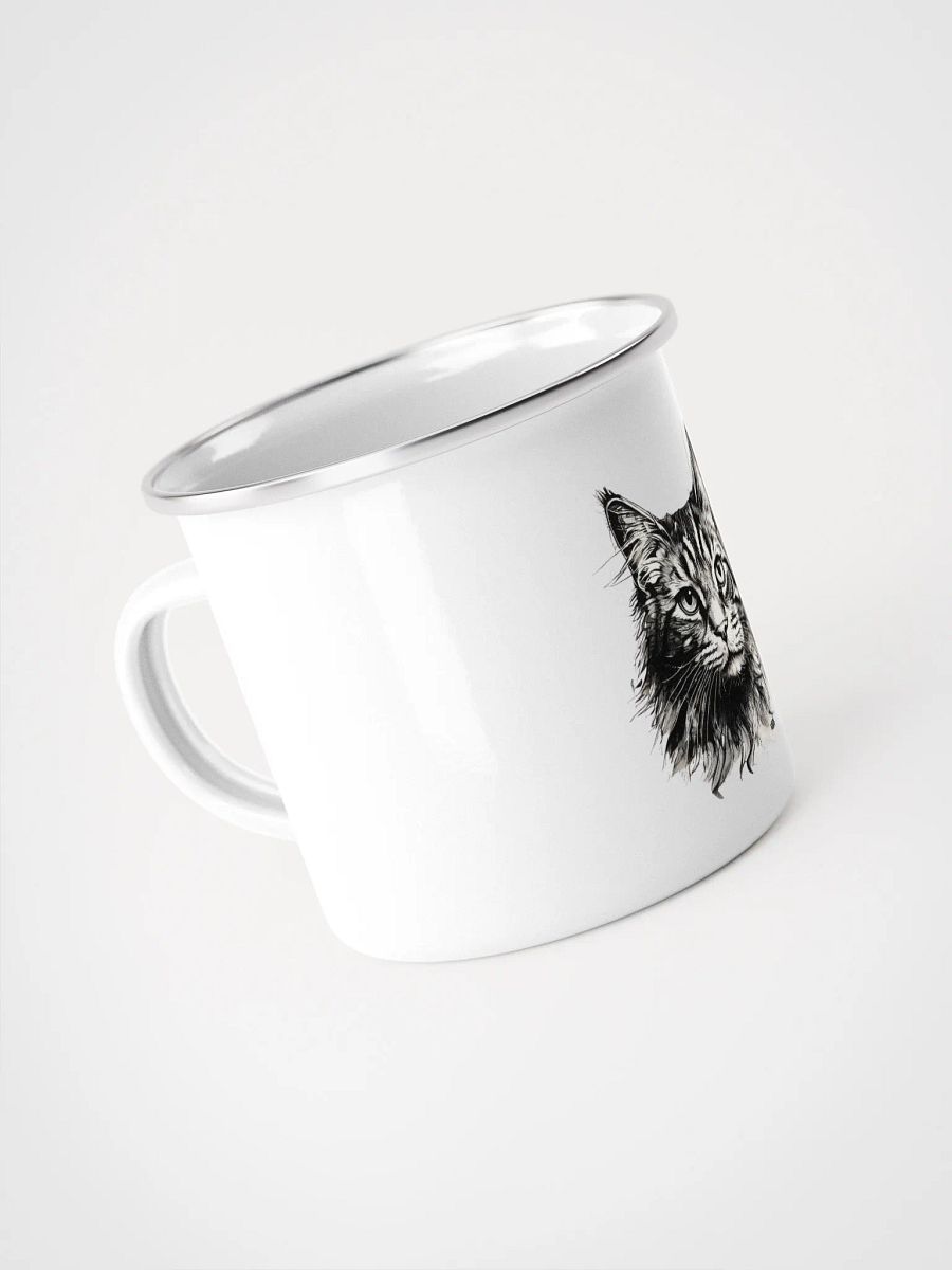Whiskered Wanderlust Enamel Mug product image (2)