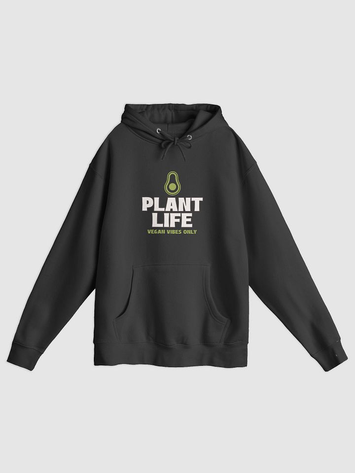 Plant Life Vegan Vibes Only Hoodie | Eco-Friendly Organic Cotton Sweatshirt product image (1)