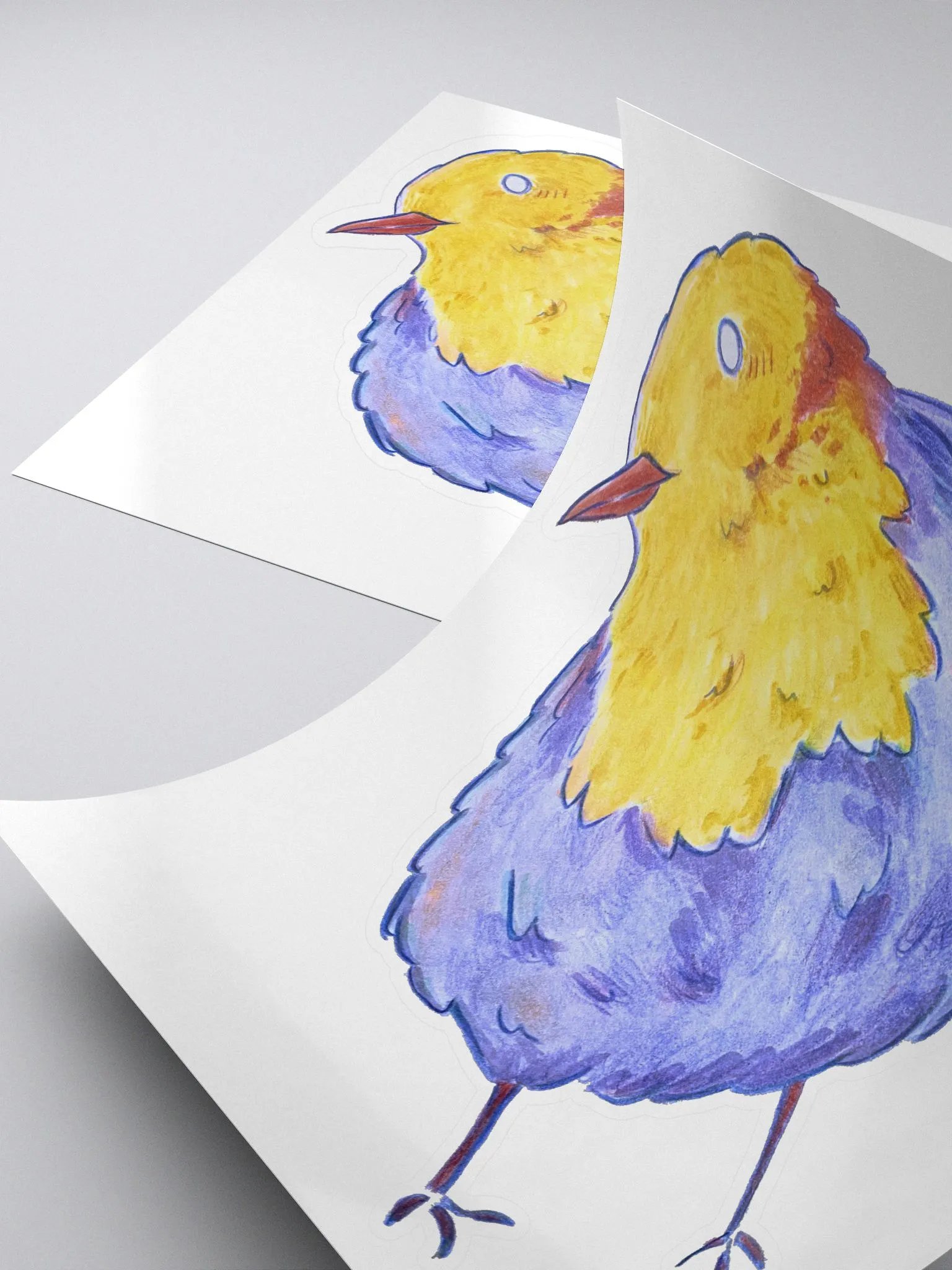 Round Birb Kiss-Cut Sticker product image (4)