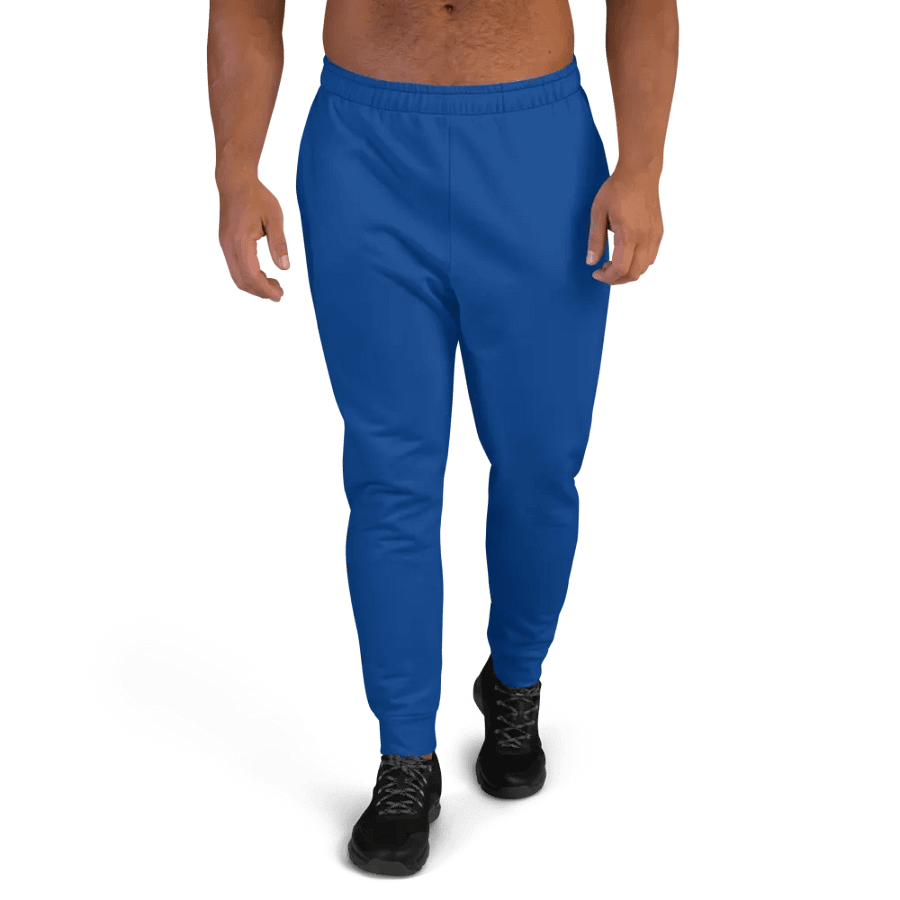 Plain Navy-Blue Light Summer Recycled Polyester Premium Men's Joggers by Treasure Pie product image (1)