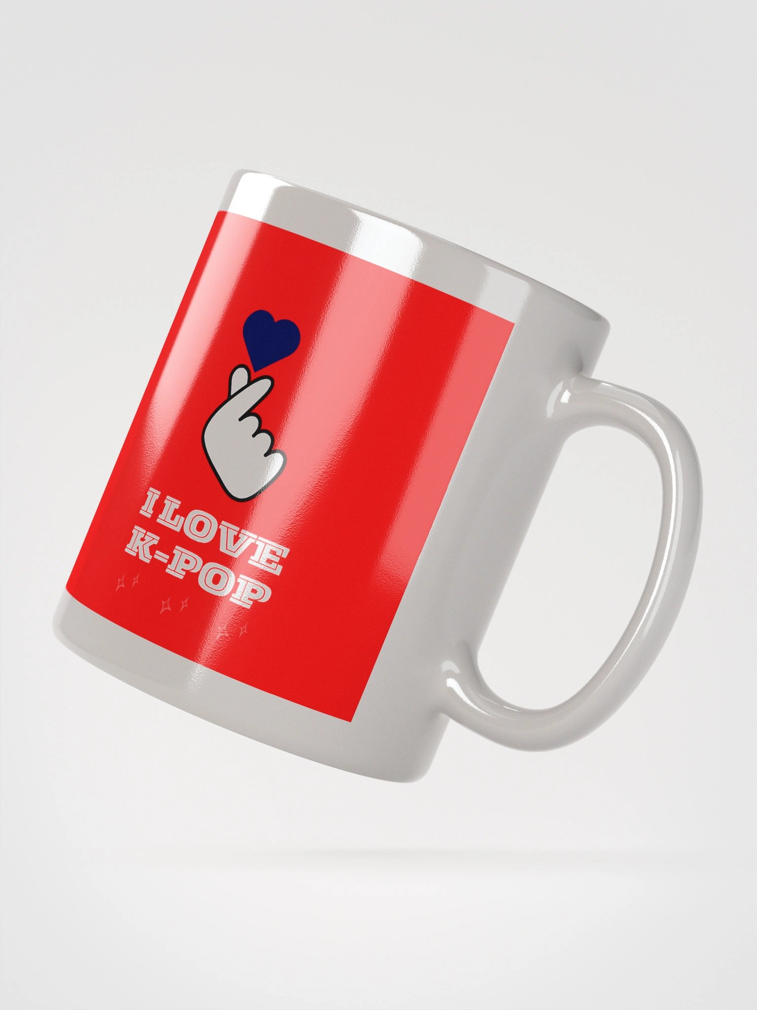 K-POP South Korean finger heart symbol mug product image (3)