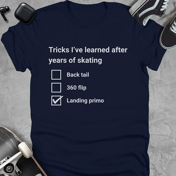 Tricks I've learned, Funny skateboarding t-shirt, Unisex product image (3)