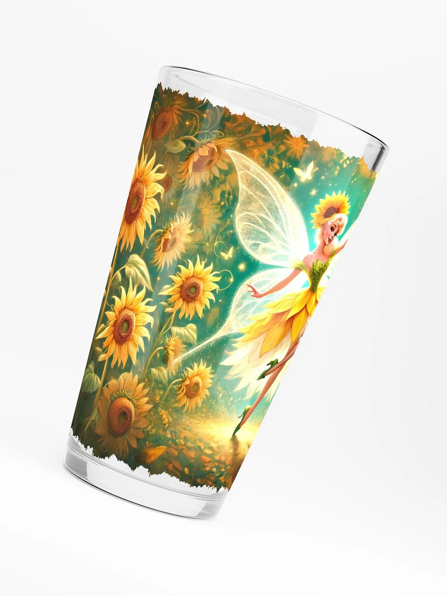 Sunflower Fairy Enchantment 16 oz Glass - Fairytale Glassware product image (6)