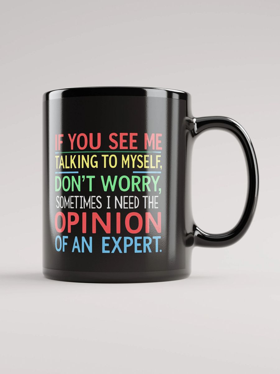 Expert Opinion Black Glossy Mug product image (1)