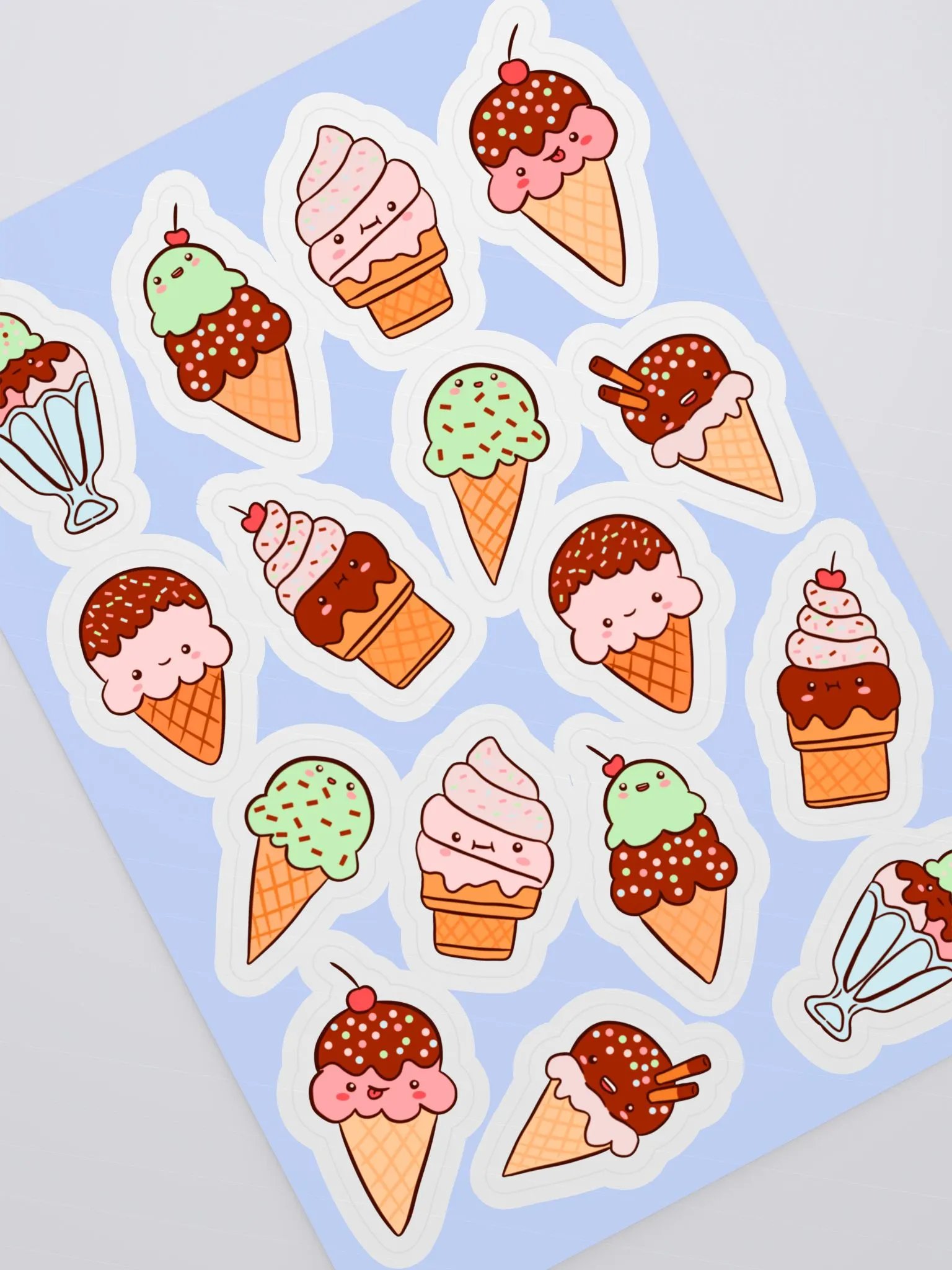 Whimsical Ice Cream Cone Sticker Sheet product image (3)