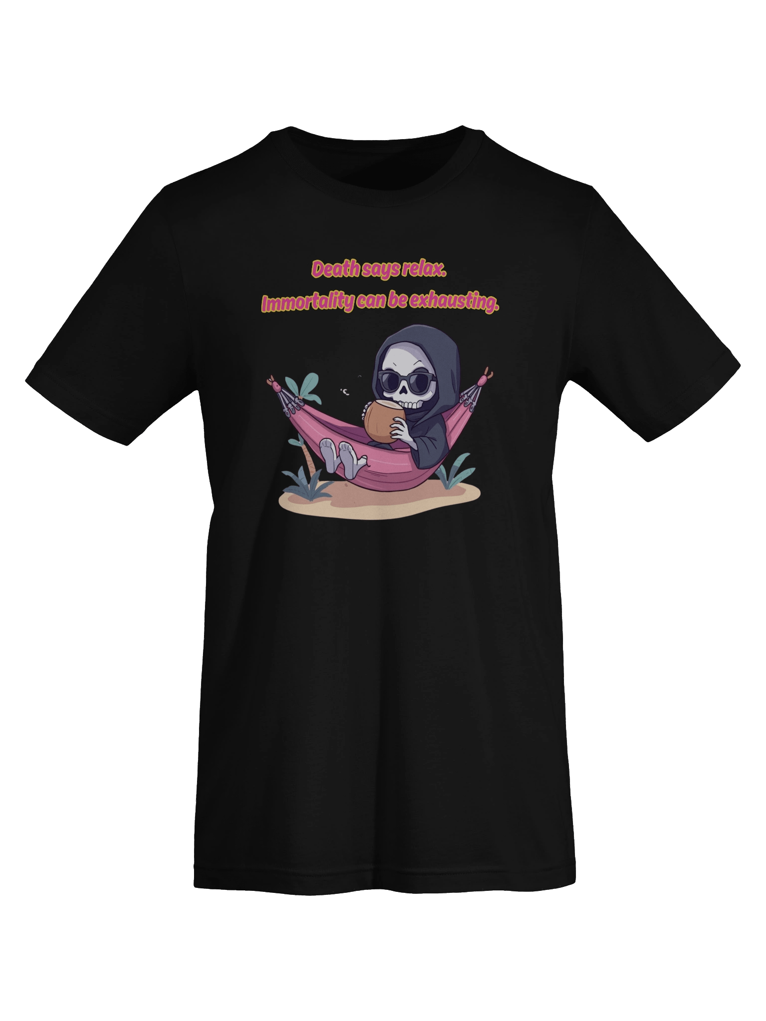 Death Says Relax Graphic Tee product image (49)