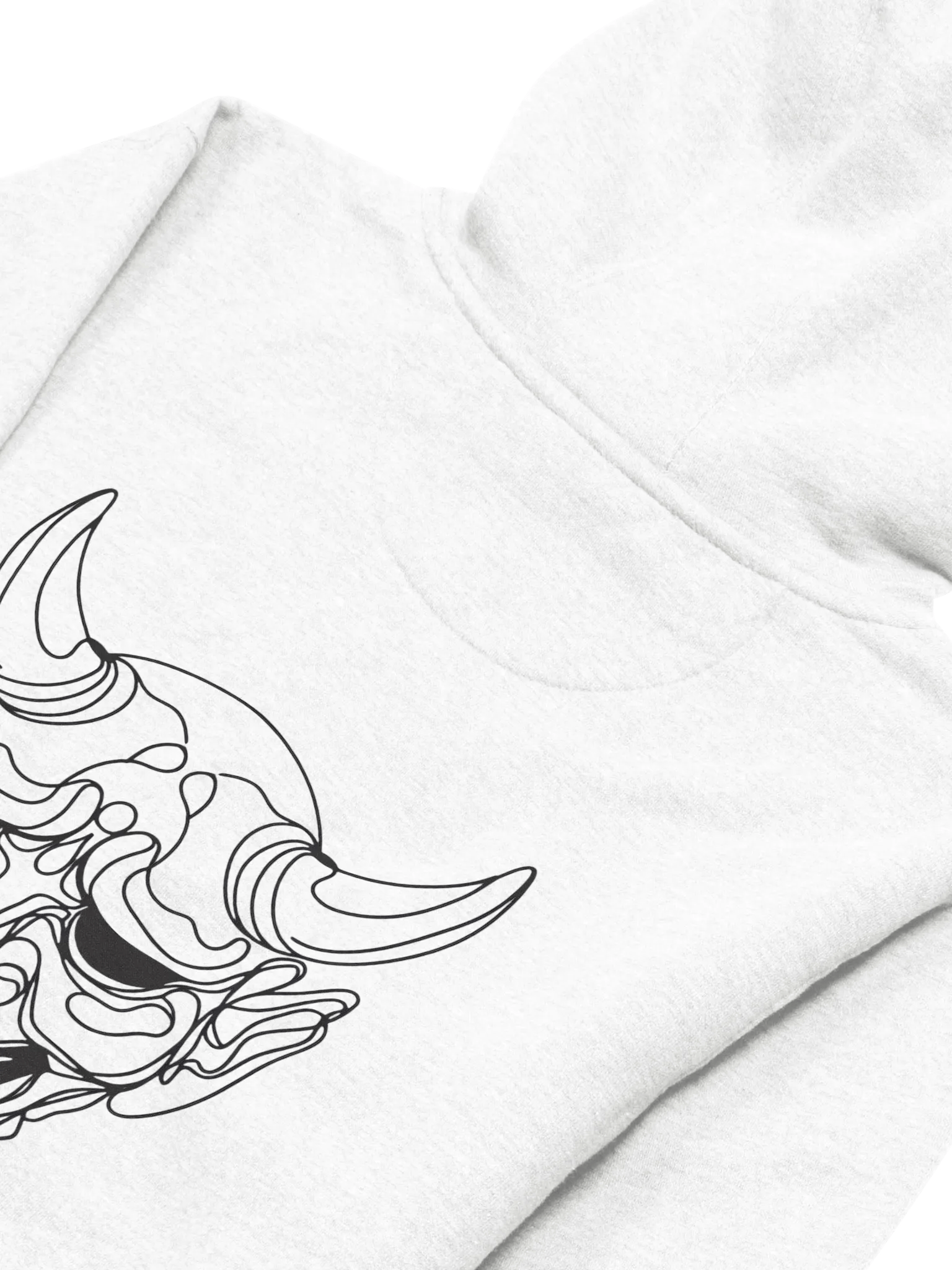 Japanese Oni Mask Line Art Premium Hoodie product image (4)