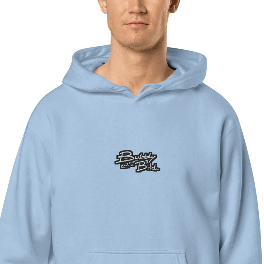 Bubbly and a B*tch (C. bubble design 2) embroidered pigment-dyed hoodie product image (2)