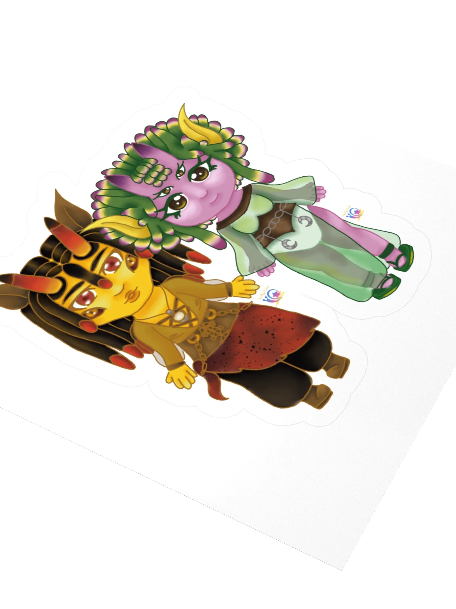 Moon and Sun chibi stickie product image (7)