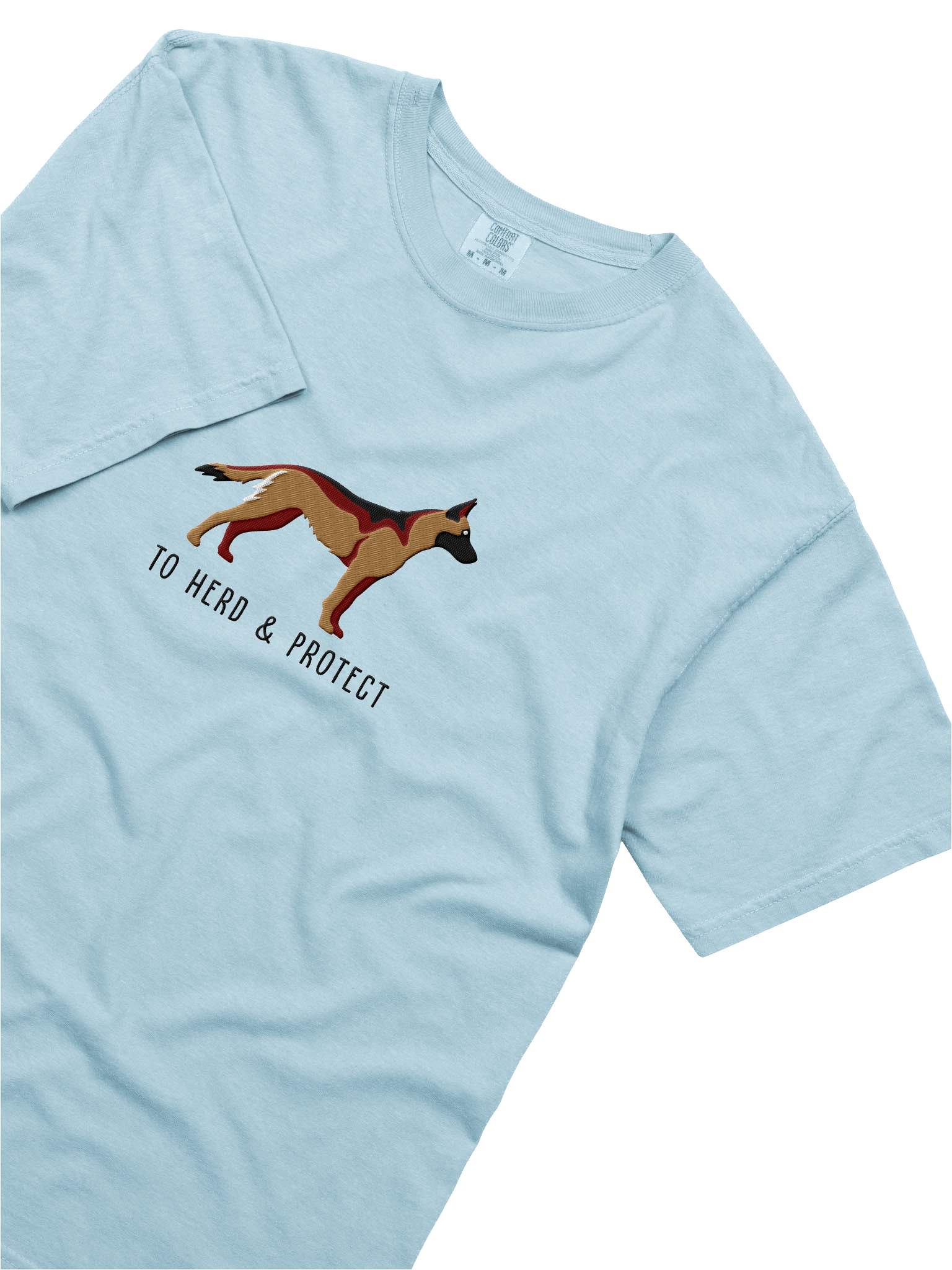 To Herd and Protect T-Shirt(Embroidered) of a Belgian Malinois(Sable) product image (55)