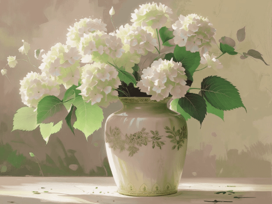 Hydrangeas in Vintage Vase Wall Art product image (4)