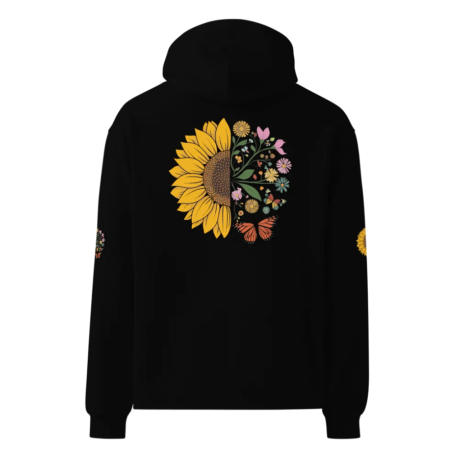 Elegant Sunflower & Floral Winter Coat Design – Perfect for Cold Weather! product image (3)