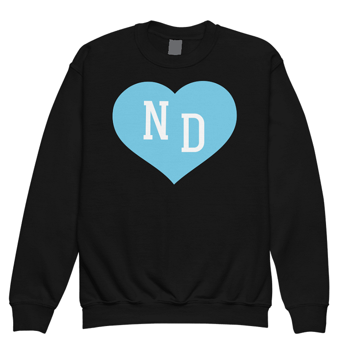 ND Heart Blue Youth Unisex Sweatshirt product image (1)