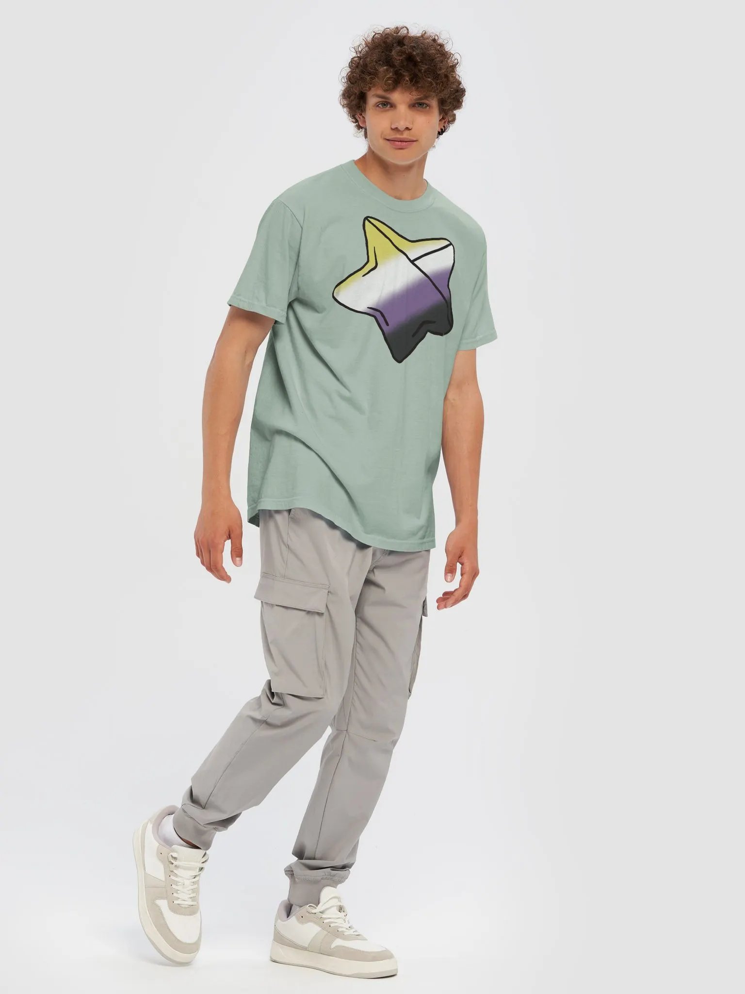 Non Binary Pride Folding Star T Shirt product image (68)