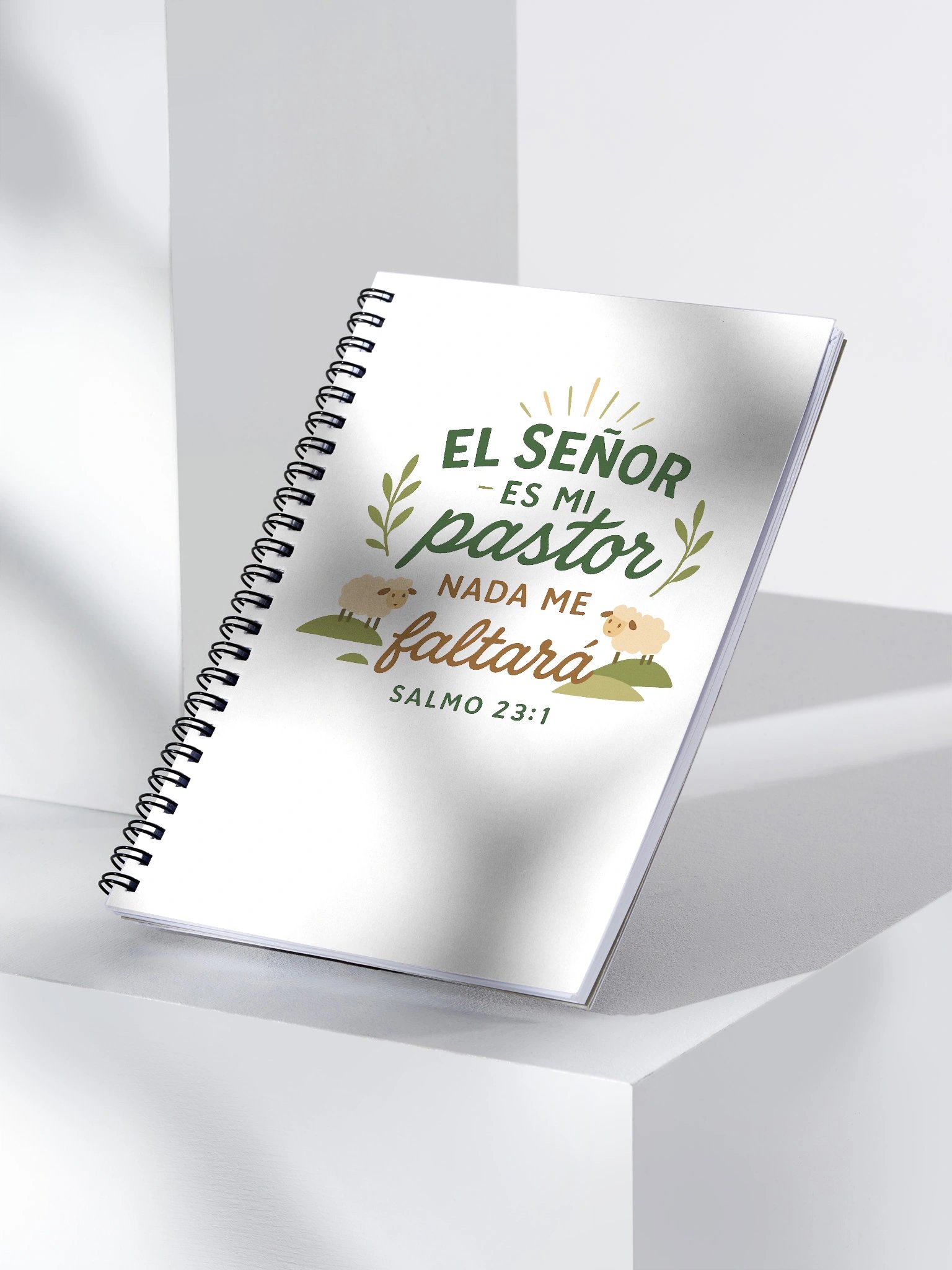 Christian Spiral Notebook – “El Señor es mi Pastor” – Spanish Psalm 23:1 product image (3)