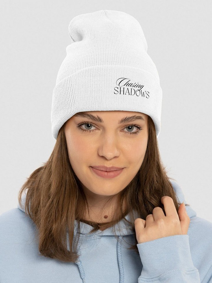 Chasing Shadows Cuffed Beanie White product image (1)
