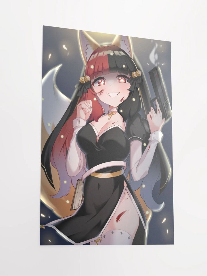 Dark Mode Nun 12x18 Print product image (2)