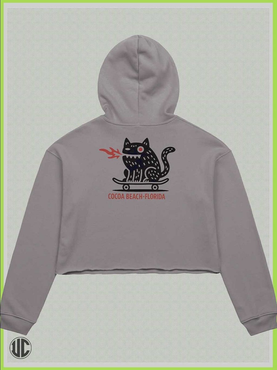 Crop Hoodie | Cocoa Beach FL | Skater Girl Crop Top product image (17)