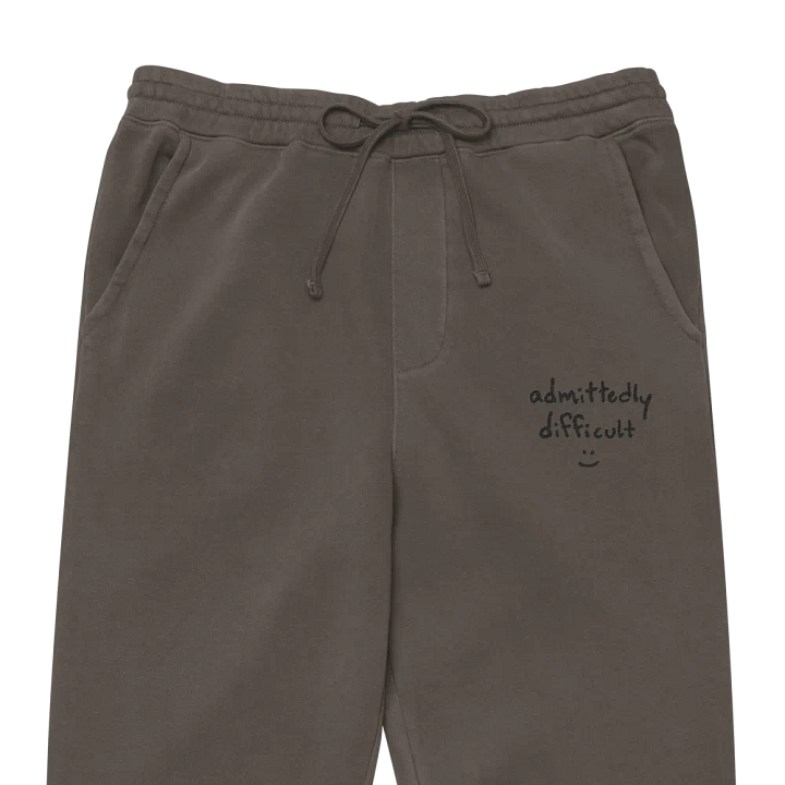 admittedly difficult (black thread) pigment dyed sweatpants product image (2)