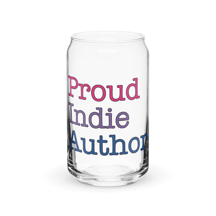 Bisexual "Proud Indie Author” Can-Shaped Glass product image (1)