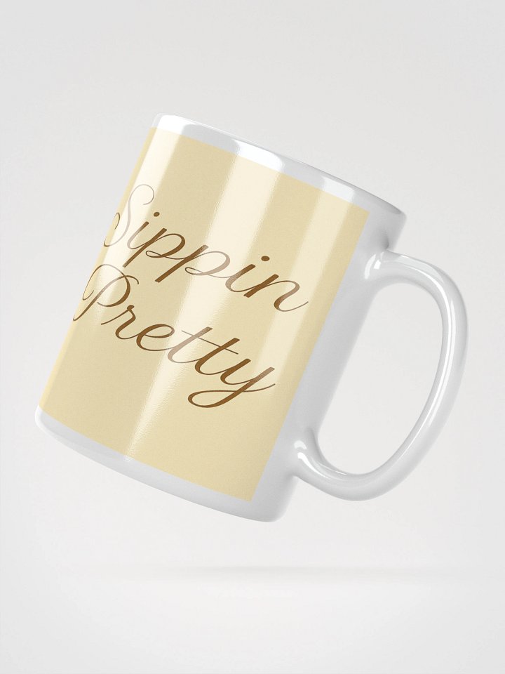 Sippin Pretty Yellow White Glossy Mug product image (5)