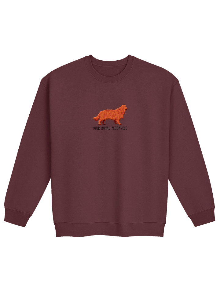 Your Royal Floofness Sweatshirt (Embroidered) of a King Charles Spaniel(Ruby) product image (5)