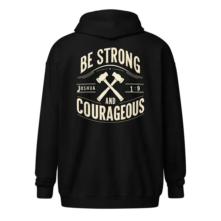 Be Strong and Courageous Zip Hoodie product image (2)