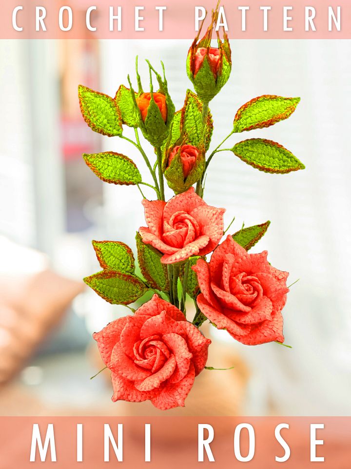 Mini Rose Crochet Pattern product image (1)
