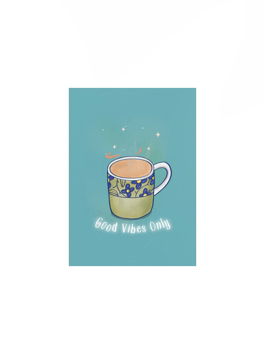 Good Vibes Only Floral Mug Poster product image (2)
