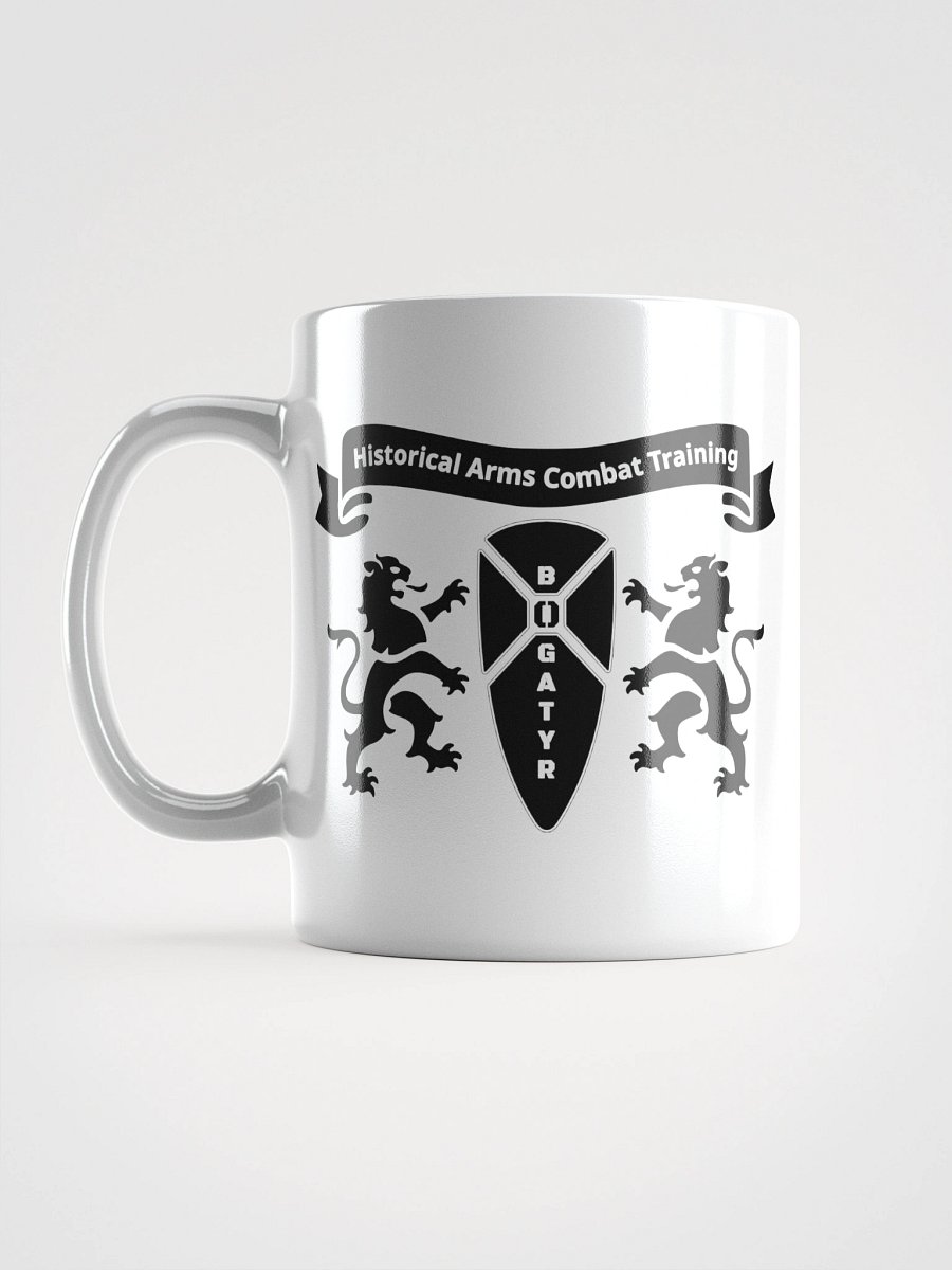 White Glossy Mug - black HACT logo product image (18)