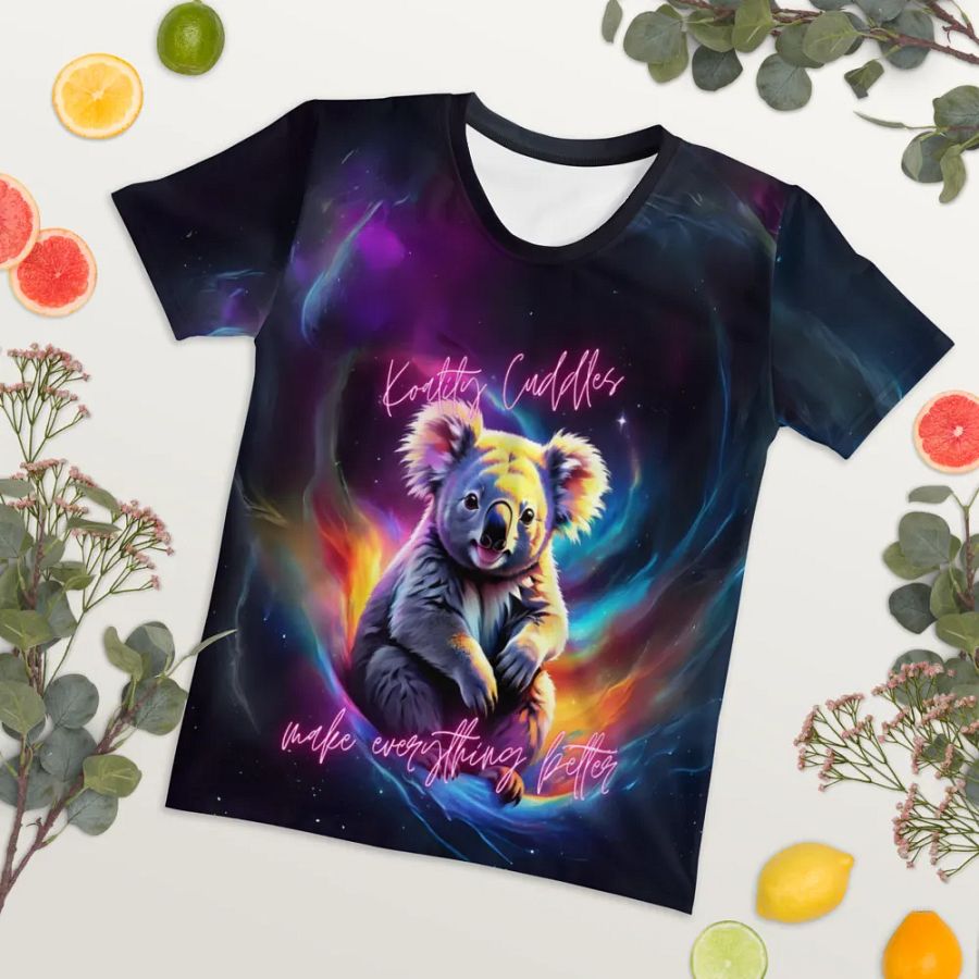 Koality Cuddles Koala Bear All Over Print T-shirt product image (7)