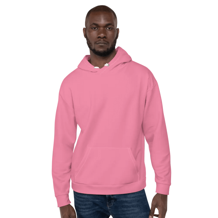 Plain Rosy Pink Soft Summer Unisex Recycled Polyester Heavyweight Premium Hoodie by Treasure Pie product image (7)