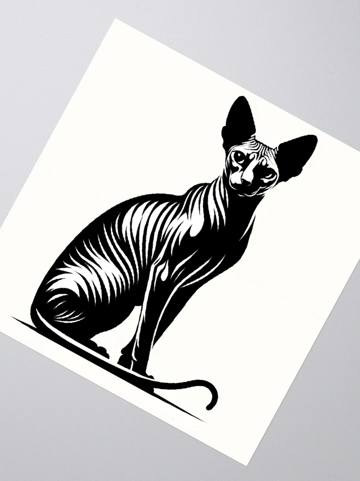 Kiss Cut Stickers: Sphynx Monochrome product image (2)