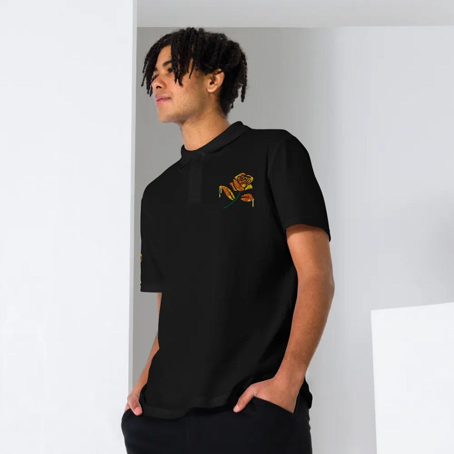 UNISEX HOT BOX FAM JFLOW ROSE DRIP EMOTE POLO product image (14)