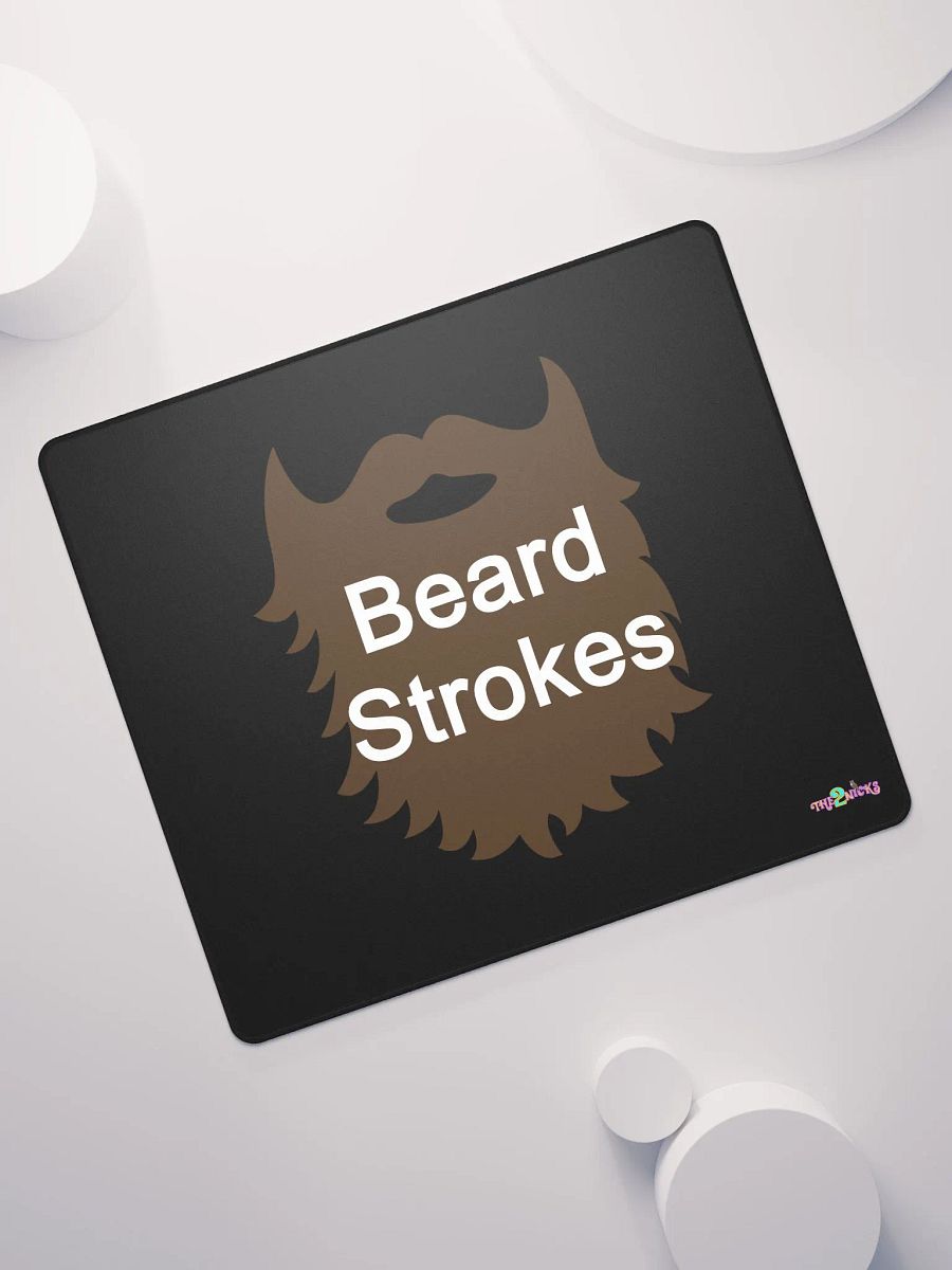 Brown Beard Strokes Gaming Mouse Pad (Black) product image (7)