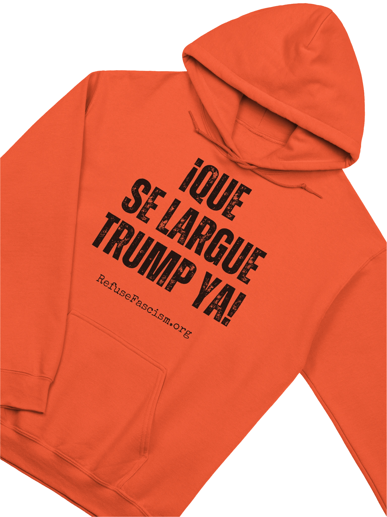 Que Se Largue Trump Ya! Orange Hoodie product image (3)