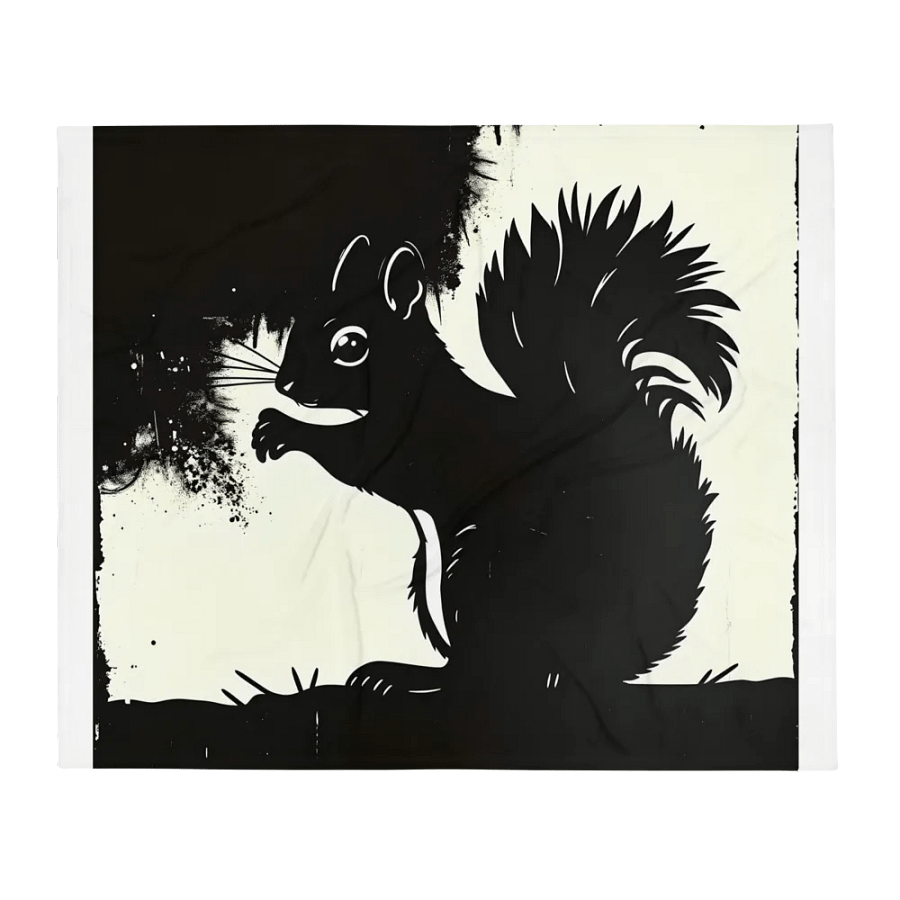 Squirrel Silhouette Throw Blanket product image (1)