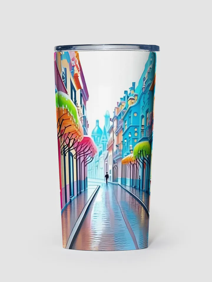 Whimsical Street Scene Stainless Steel Tumbler product image (2)