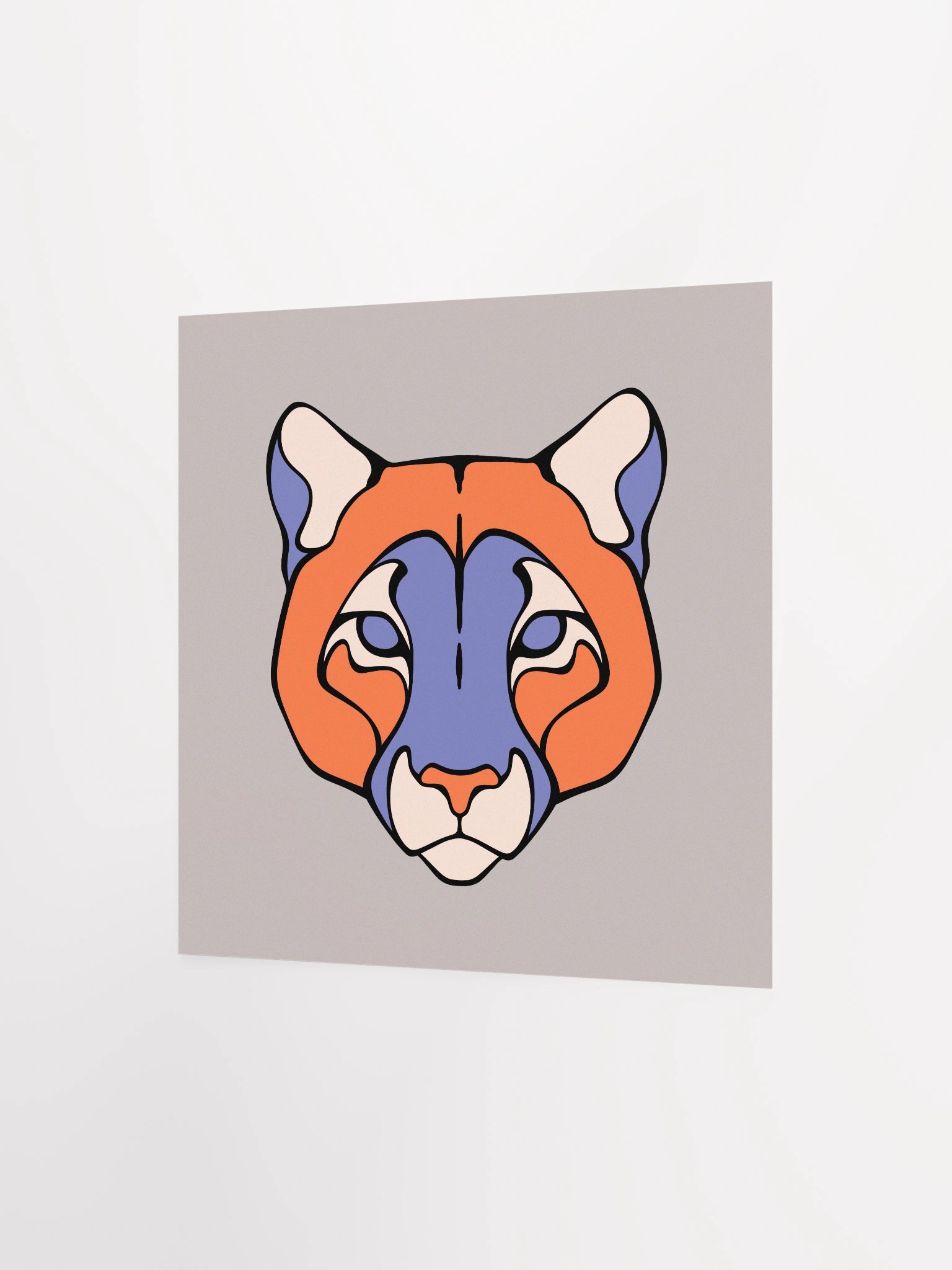 Puma's Gaze - Square Matte Paper Poster product image (2)