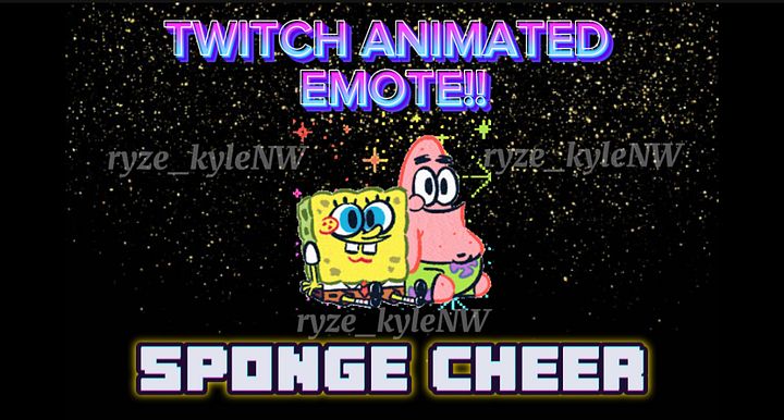 Twitch Animated Emote SPONGE CHEER product image (1)