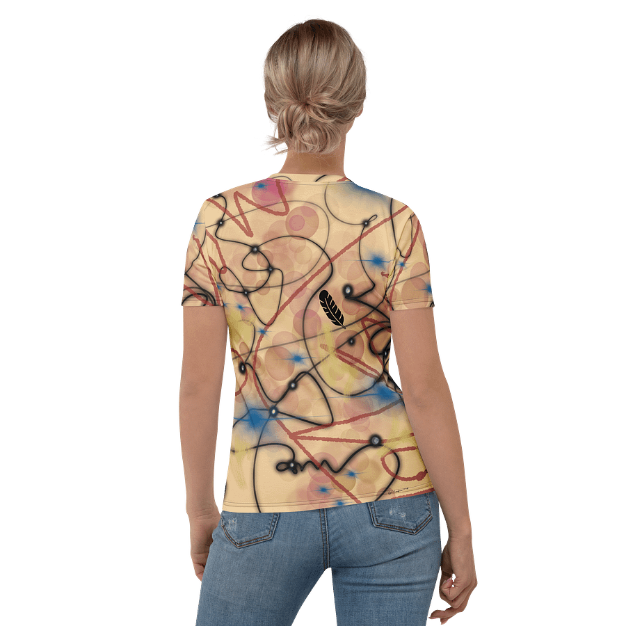 ScribbleWear #3 Women's Crew Neck Poly Tee/Gold product image (4)