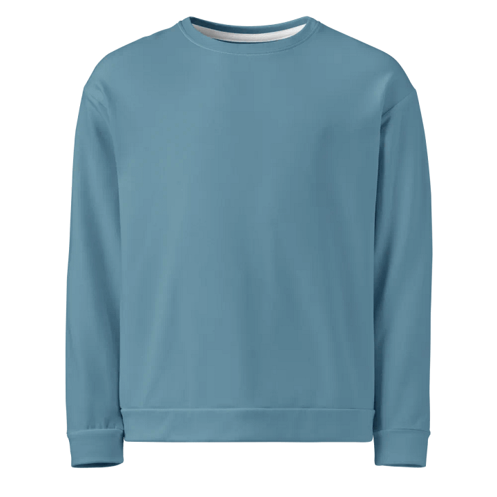 Plain Medium Light Blue Soft Summer Unisex Recycled Polyester Heavyweight Premium Sweatshirt by Treasure Pie product image (1)